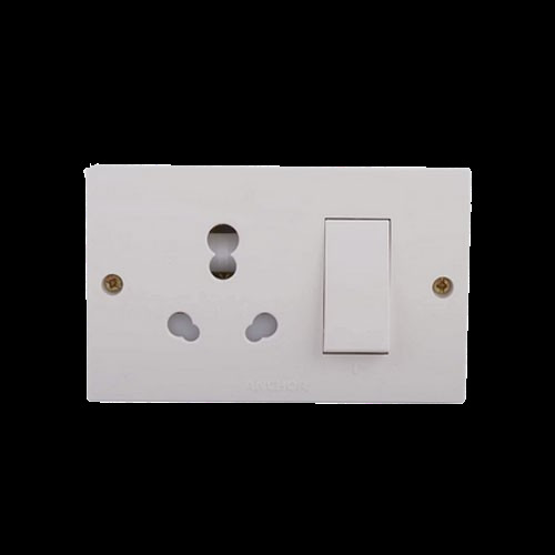Anchor Wall Mount 20 Amp Polycarbonate Penta Combined 2-Hole Box With Switch