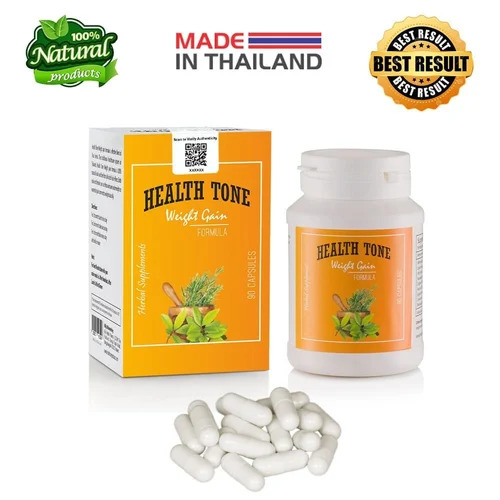 Health Tone Weight Gain Formula 500Mg 90 Capsules - Origin: India