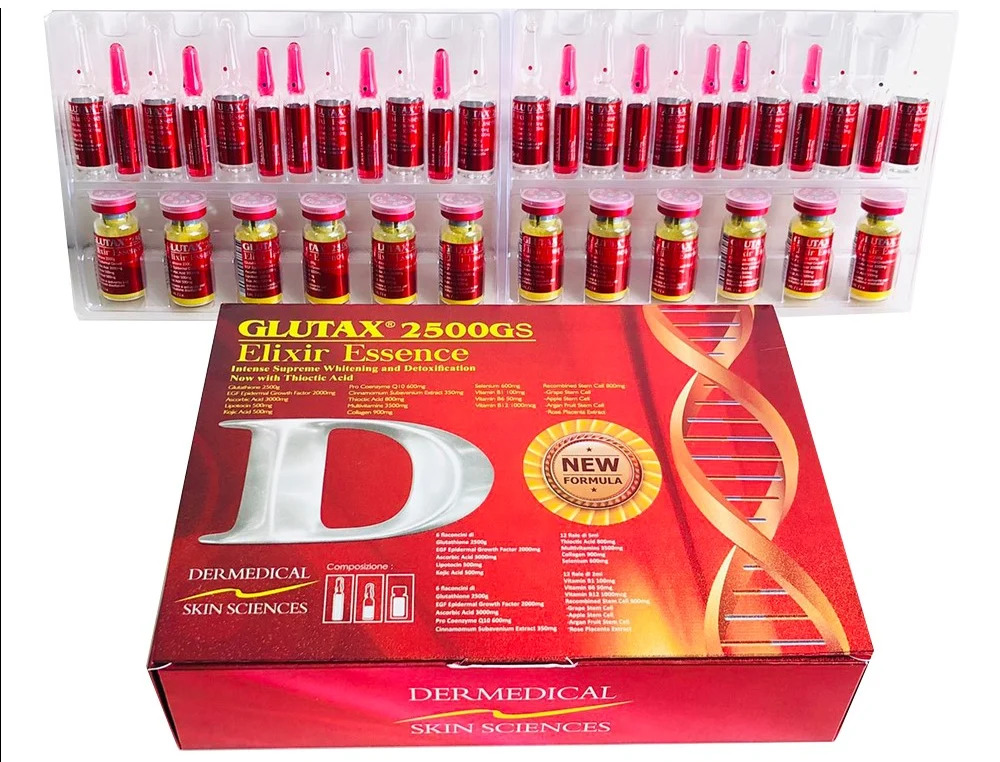 Glutax 2500Gs Elixir Essence Glutathione Whitening Injections - Physical Form: Liquid