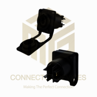 Yf24 500v 20a 3pin Powercon Ip67 Waterproof Socket Power-in Connector Plastic Shell Solder Terminal