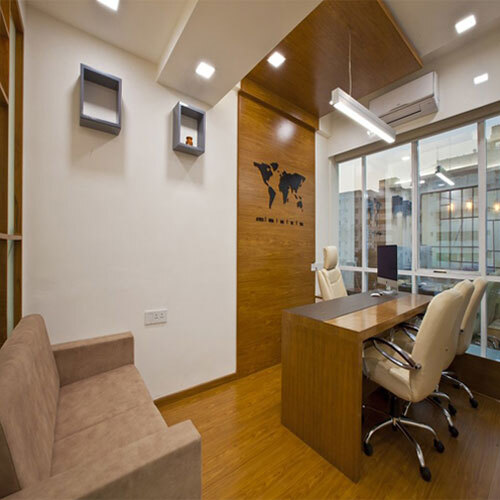 Office Interior Designing Service - Modern Design with Wood & Fabric | Customizable Space Optimization, Multiple Client Meetings, Enhanced Productivity & Well-Being