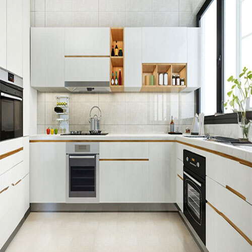 Customized Modular Kitchen - Color: White