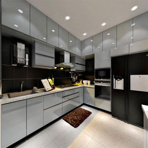 Customized Modular Kitchen - Color: White