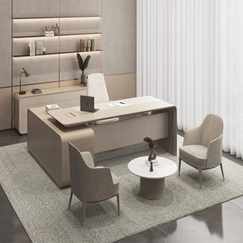 Customized Office Workstation - Color: Brown