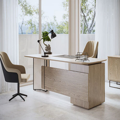 Customized Office Workstation - Color: Brown