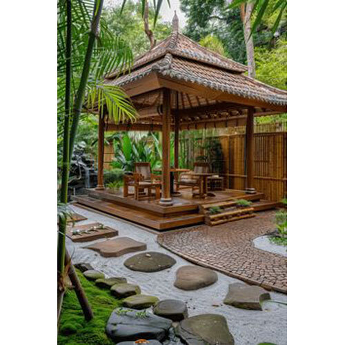 Customized Outdoor Gazebo - Color: Brown