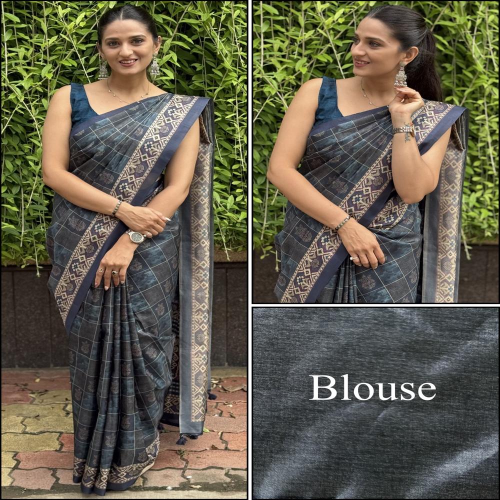 Elegant Ethnic Navy Blue saree