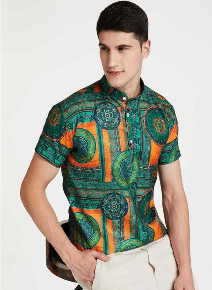 Stylish Branded Half Shirt For Men - Color: Multi Color