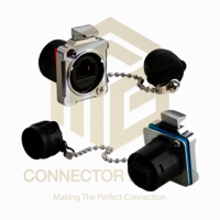 Bd24 Rj45 Cat5e Female Socket Ip67 Metal+plastic Shell Waterproof Ethernet Connector