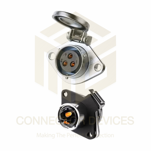 YA20 500V 20A 3Pin Female Socket IP67 Waterproof Power Connector Metal Shell Solder Terminal