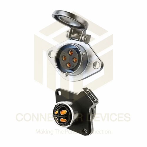 YA20 500V 20A 4Pin Female Socket IP67 Waterproof Power Connector Metal Shell Solder Terminal