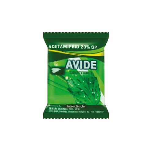Avide Acetamipride 20 SP एक उच्च गुणवत्ता वाली कीटनाशक है जो विशेष रूप से कीटों के नियंत्रण के लिए डिज़ाइन की गई है। यह लंबी अवधि तक प्रभावी रहती है और तंतूमय कणों के माध्यम से अपने कार्य करती है।