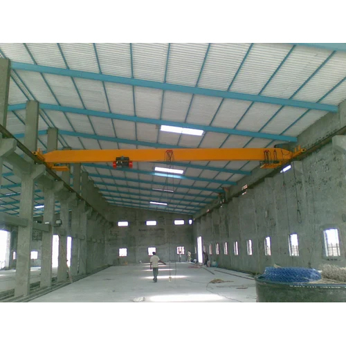 Single Girder Overhead Crane - Color: Yellow