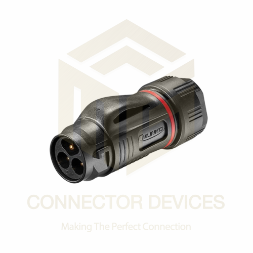 BD20 20A 3Pin Male Plug IP67 Waterproof Power Connector Plastic Shell Solder Terminal