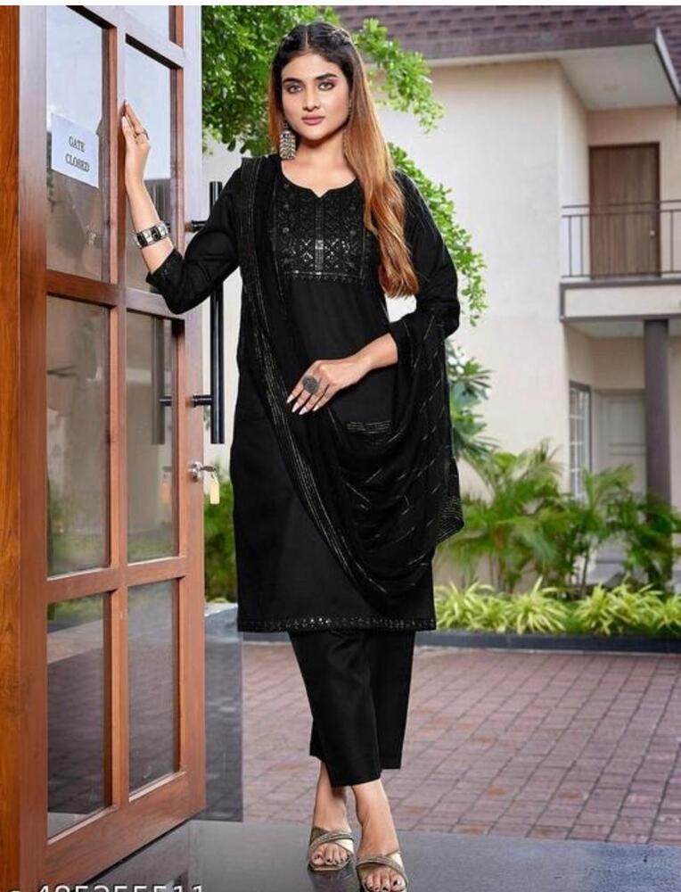 Ladies Suit 3 Pices Collection - Color: Black