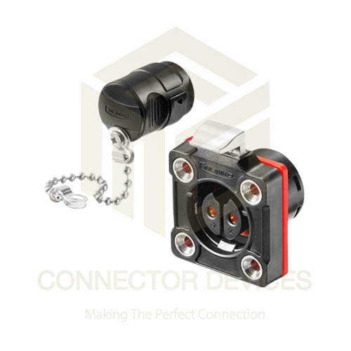 BD20 20A 2Pin Female Socket IP67 Waterproof Power Connector Flange Mount Plastic Shell Solder Terminal