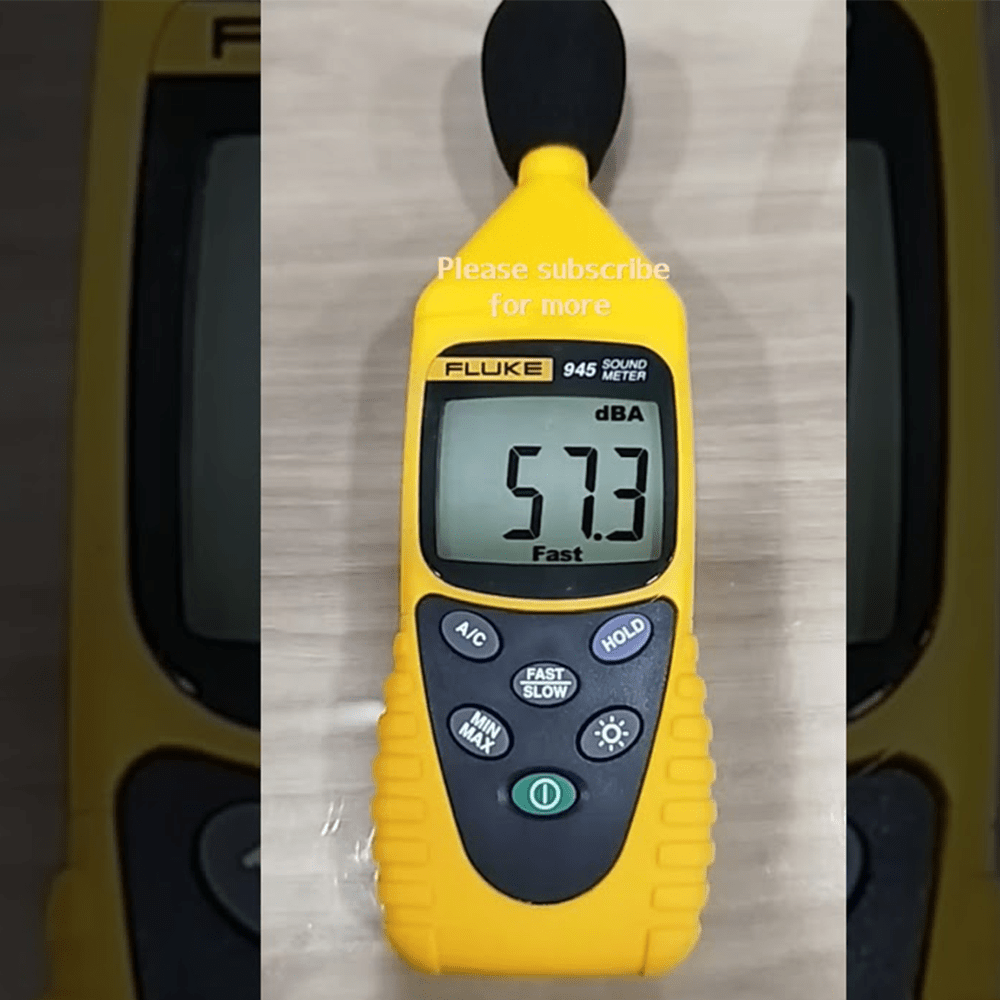 Fluke 945 Sound Level Meter - Abs Plastic, Standard Size, Yellow | Digital-only Display, 50-60 Hertz Frequency Range, Battery Powered