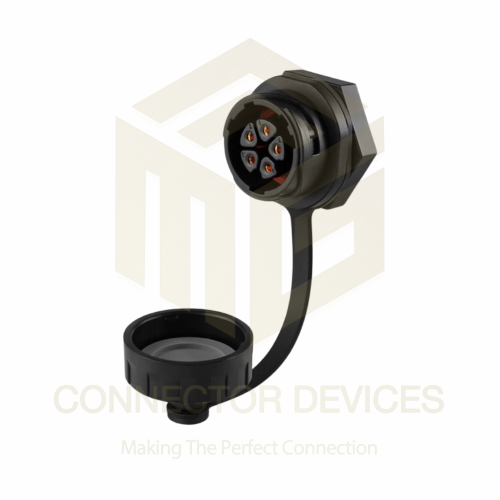 YM20 10A 5Pin Female Socket IP68 Waterproof Power Connector Panel Mount Plastic Shell Solder Terminal