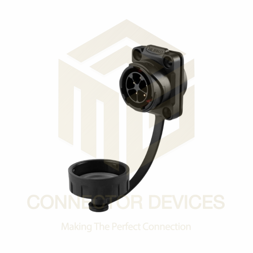 YM20 10A 5Pin Female Socket IP68 Waterproof Power Connector Flange Mount Plastic Shell Solder Terminal