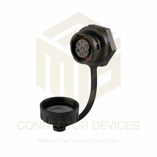 YM20 10A 7Pin Female Socket IP68 Waterproof Power Connector Panel Mount Plastic Shell Solder Terminal