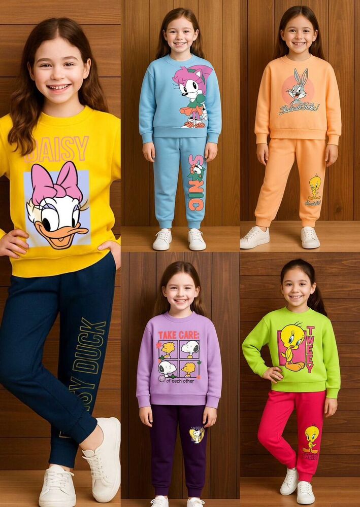 Girls Sweatshirt & Track  Set For Kids - Age Group: 5-14 Yeras