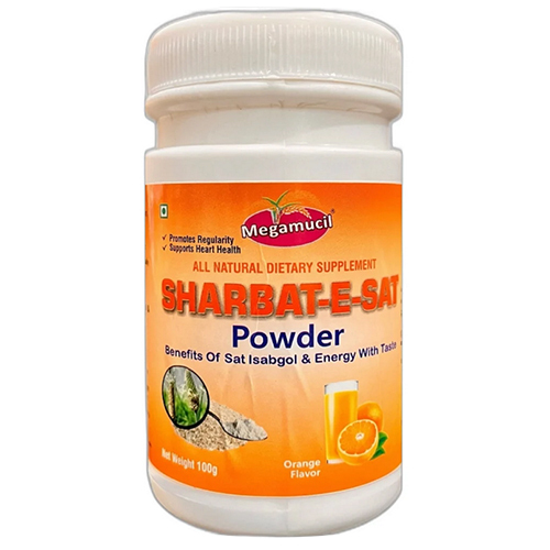 100G Megamucil Sharbat E Sat Psyllium Powder - Storage Instructions: Dry Place