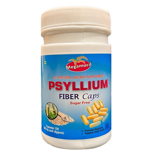120 Megamucil Psyllium Fiber Capsules - Storage Instructions: Dry Place