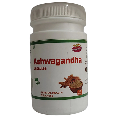 100 Megamucil Ashwagandha Capsules - Storage Instructions: Dry Place