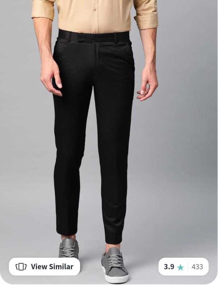 Mens Cotton Full Pant Formal Collection - Color: Black