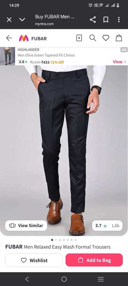 Mens cotton full pant formal collection