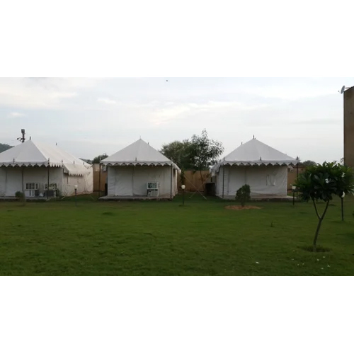 Waterproof Swiss Cottage Tent - Color: White