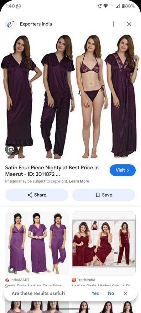 Ladies Night Wear 1,2,3,4 Pic Collection - Feature: Washable