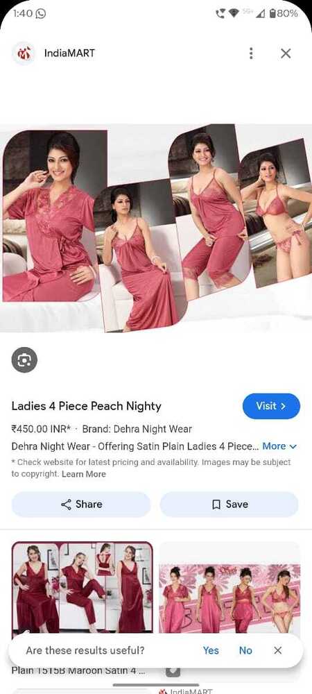 Women Night Dress 1,2,3,4 Pic Collection - Feature: Breathable
