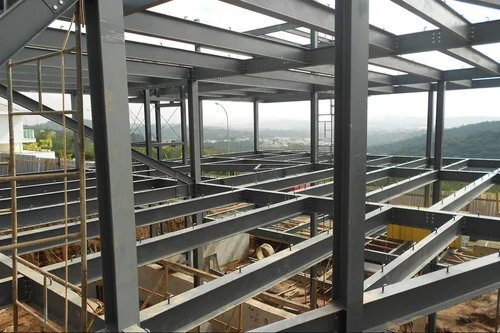 Mild Steel Structural Beam - Color: Metallic Silver