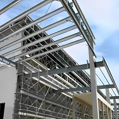 Mild Steel Structural Fabrication Service - Color: Metallic Silver