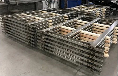 Mild Steel Structural Fabrication Service - Color: Metallic Silver
