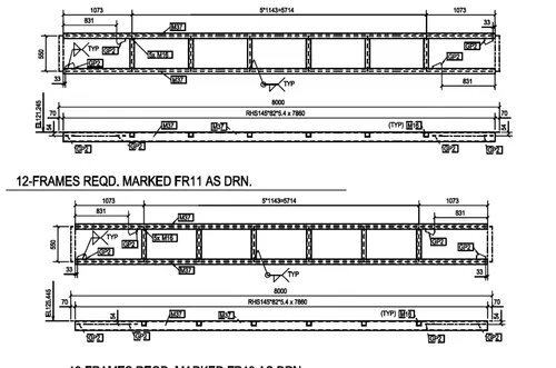 Steel Structure Fabriction Drawings