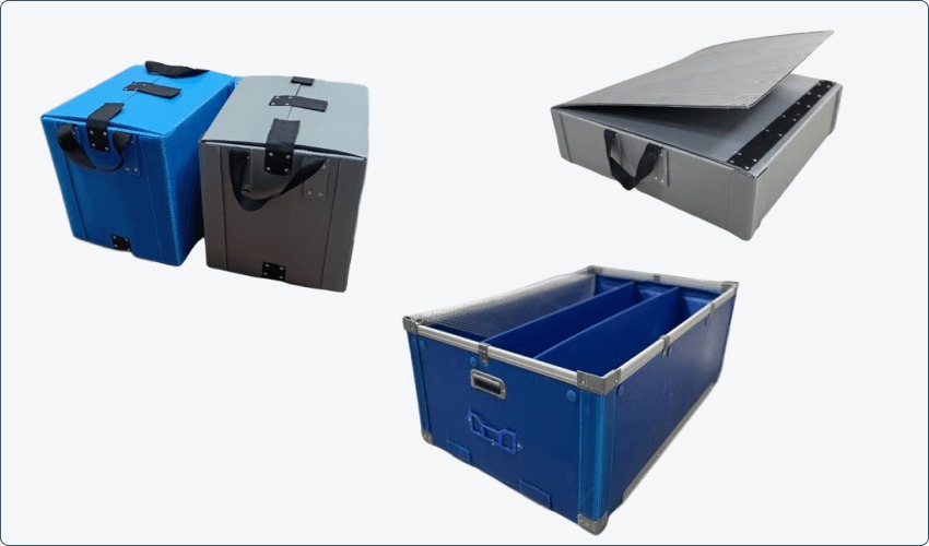 Pp Corrugated Box - Polypropylene Material, Rectangular Shape, Blue Color, 10mm Thickness, 5kg Load Capacity | Lightweight And Durable Design For Storage And Transport