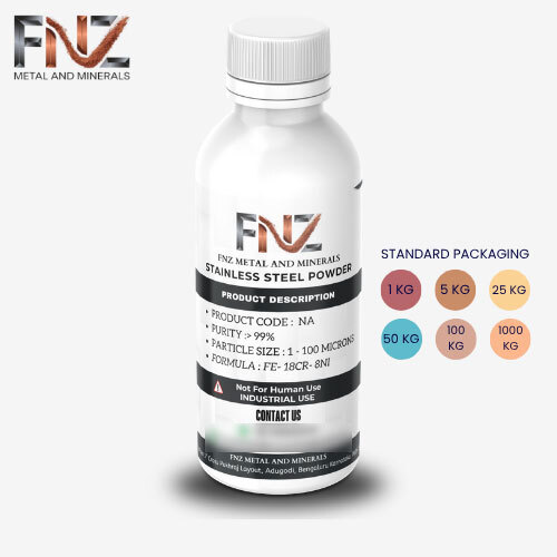 Stainless Steel Powder - Chemical Composition: Fe: 18% Cr: 8% Ni
