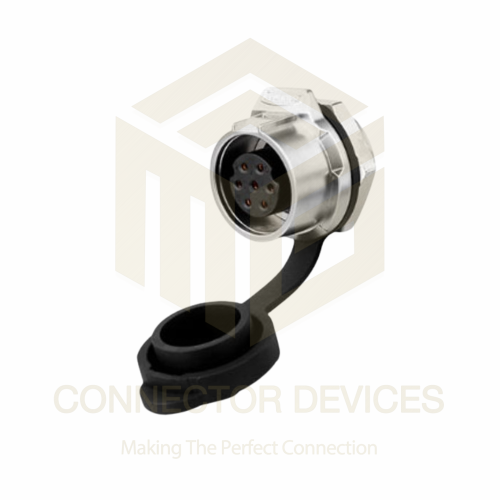 LP16 5A 7Pin Female Socket IP67 Waterproof Power Connector Panel Mount Metal Shell Solder Terminal