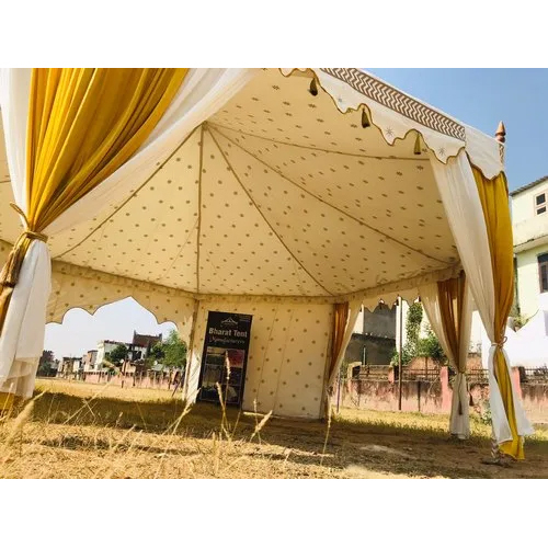 Mild Steel Canvas Tent - Color: White