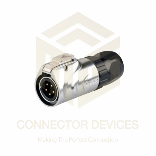 LP12 5A 5Pin Male Plug IP67 Waterproof Power Connector Metal Shell Solder Terminal