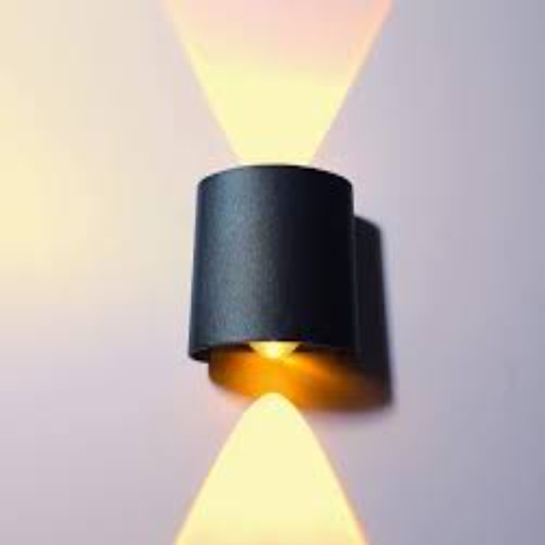 1+1 Wall Lens Light - Color: Black