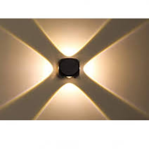 4 Way Cube Wall Light - Color: Black