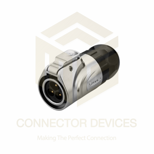 LP16 10A 3Pin Male Plug IP67 Waterproof Power Connector Metal Shell Solder Terminal