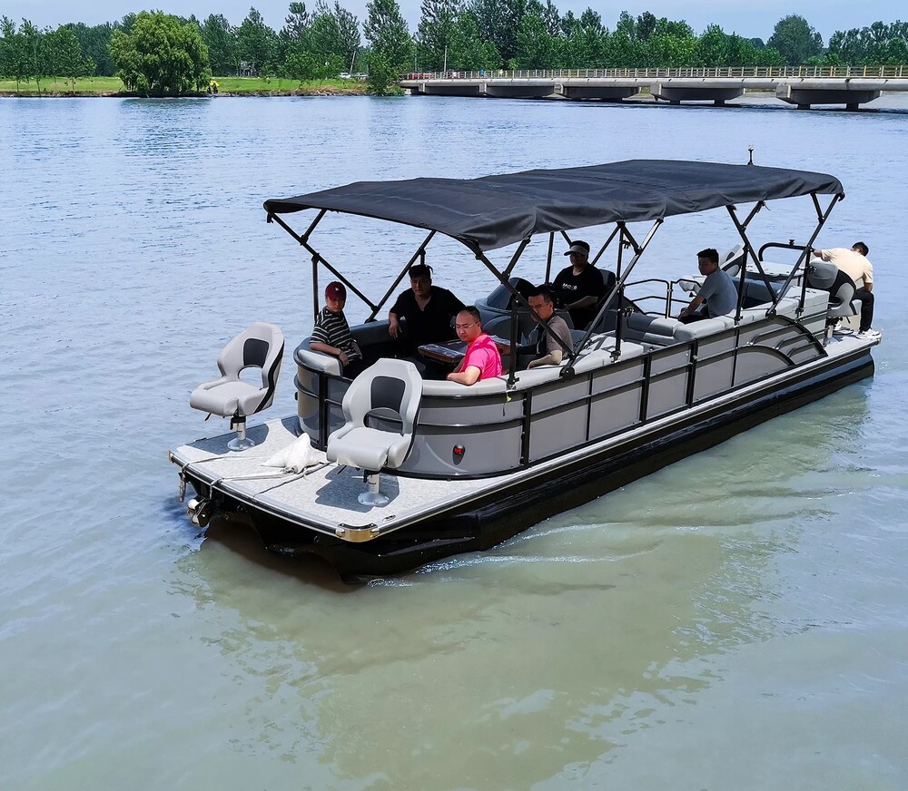 speed 10-12 seater pontoon boat, 10-12 seater party pontoon boat, 10-12 seater VIP pontoon boat/ 10-12 seater Leisure cruising pontoon boat,10-12 seater Tourism pontoon boat/oat