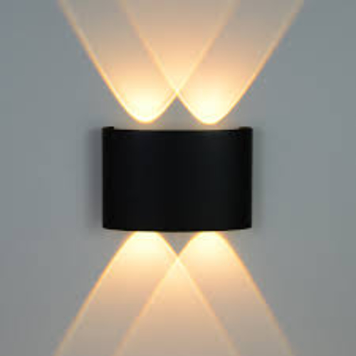 2+2 Wall Lens Light - Color: Black