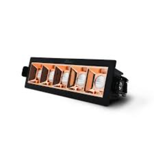 5 Eye Linear Light Rose Gold & Black - Color: White