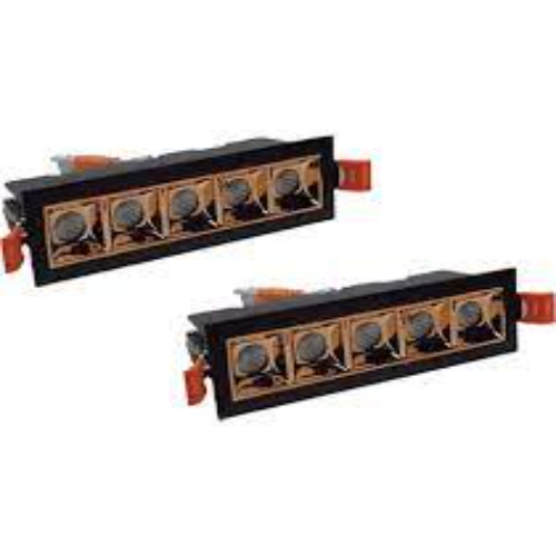 5 Eye Linear Light Rose Gold & Black - Color: White