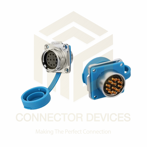 DH24 400V 10A 12Pin Female Socket IP67 Metal Waterproof Power Connector Metal Shell Solder Terminal